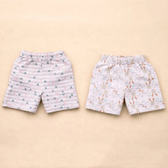 Organic Cotton Kids Shorts | Soft & Breathable Half Pants for Baby | Little Heart & Bunny | Pack of 2