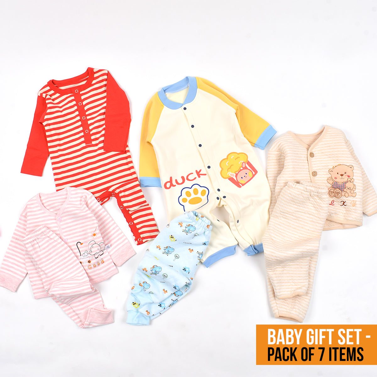 New Born Baby Winter Essentials Gift Combo 6-12 Months - 7 Items
