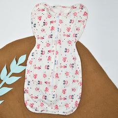 Newborn Baby 100% Cotton Zipper Swaddling Sack, 0-3 Months, Car