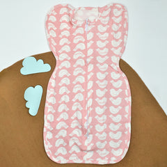Newborn Baby 100% Cotton Zipper Swaddling Sack, 0-3 Months, Bird