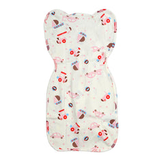 Newborn Baby 100% Cotton Zipper Swaddling Sack, 0-3 Months, Train