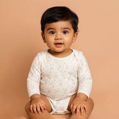 Organic Cotton Baby Full & Half Sleeve Onesie | Unisex Baby Romper Dress | Bunny | Pack of 2