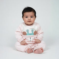 Organic Cotton Full Body Winter Romper for Babies | Soft & Warm Baby Romper | Bear | 0-6 Months | Pack of 1