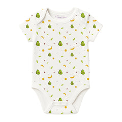 New Born Summer Essential Clothing For Boys & Girls | Organic Cotton Baby Clothing Set | Baby Shower Gift Hamper | 0-6 Months | Avocado | Pack of 6