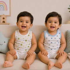 Baby Vest for Boys & Girls | Organic Cotton Baby Top For Newborns, Infants & Toddlers | Pack of 3