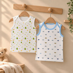 Baby Vest for Boys & Girls | Organic Cotton Baby Top For Newborns, Infants & Toddlers | Pack of 2