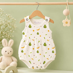 Girls Frock Style Onesie | Stylish Organic Cotton Baby Dress Bodysuit for Newborn & Infant Girls | Snap Button Romper for Babies | 0-6 Months | Pack of 2