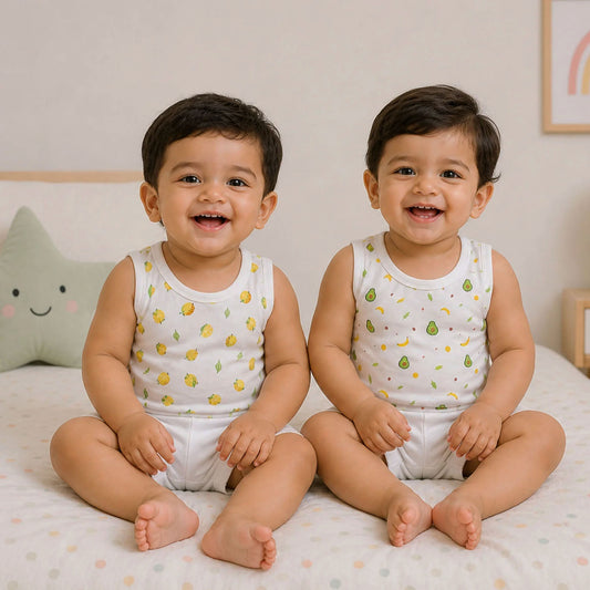 Baby Vest for Boys & Girls | Organic Cotton Baby Top For Newborns, Infants & Toddlers | Pack of 2
