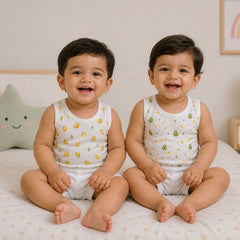 Baby Vest for Boys & Girls | Organic Cotton Baby Top For Newborns, Infants & Toddlers | Pack of 2