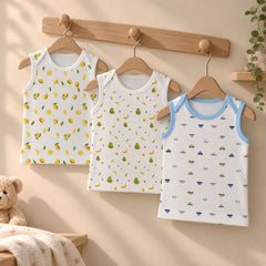 Baby Vest for Boys & Girls | Organic Cotton Baby Top For Newborns, Infants & Toddlers | Pack of 3