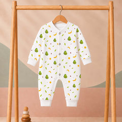 Organic Cotton New Born Baby Full Body Romper | New Born Baby Clothing | Avocado | 0-12 Months | Pack of 1