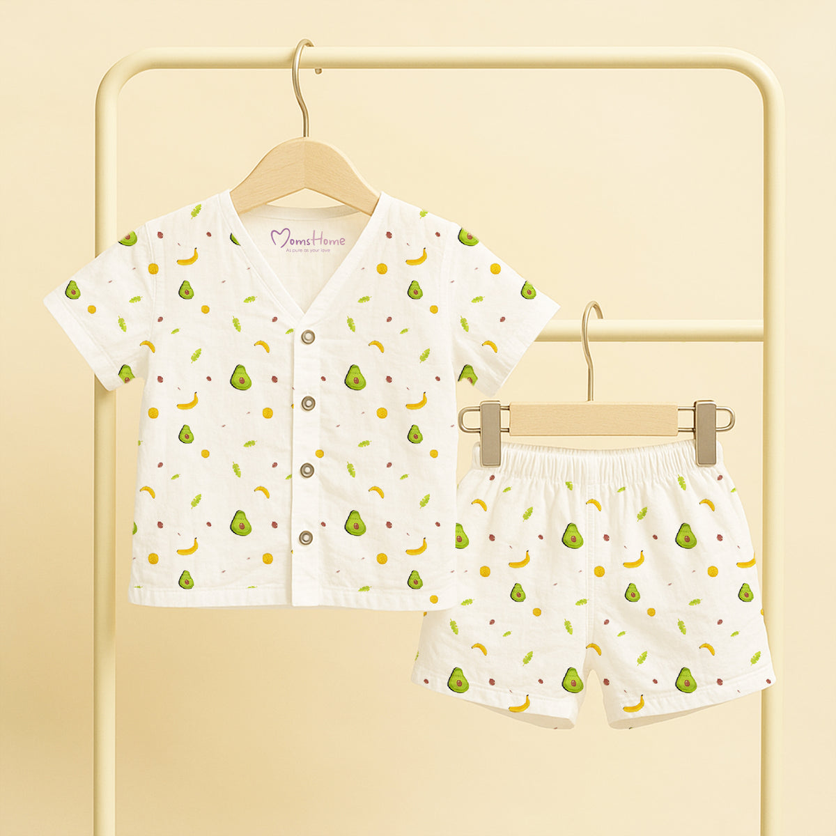 Organic Cotton Muslin T-Shirt & Short For Kids | Elegant & Comfortable Summer Wear | Set of 1