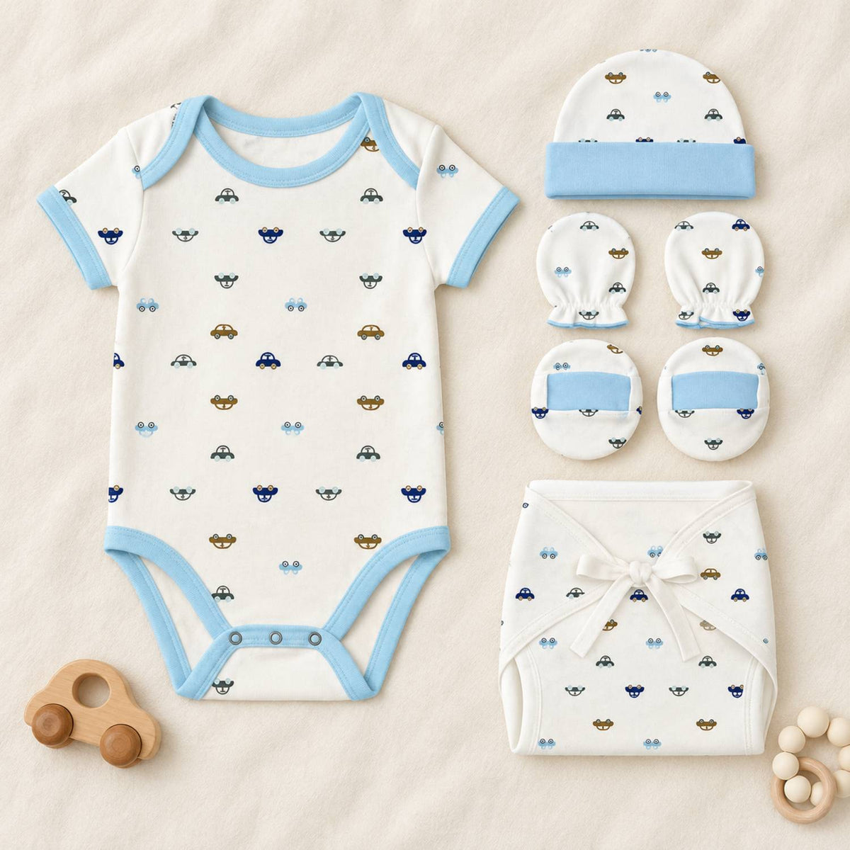 Baby Home Coming Outfit |  New Born Essential Clothes Set | Baby Shower Gift Hamper | Pack of 5