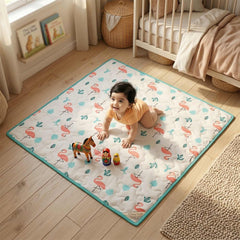 Organic Muslin Baby Play Mat | Soft Cotton Baby Floor Mat for Newborns & Toddlers | Washable & Skin-Friendly Playmat | 100x100 CM