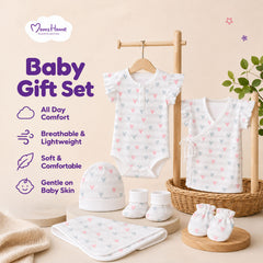 Organic Cotton Newborn Baby Clothing Set | Baby Shower Gift Hamper | 0-3 Months | Pack of 6