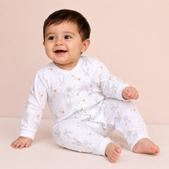 Organic Cotton New Born Baby Full Body Romper | New Born Baby Clothing | Bunny | 0-12 Months ( 1 Free Rakhi )