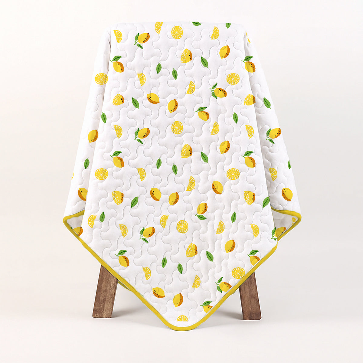 Ac Quilt Blanket cum Bedspread | 0-3 Years | 100X120 cm | Machine Washable | Lemon