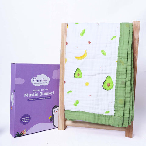 Organic Cotton 6 Layer Muslin Blanket | Super Soft Cotton Kids Blanket | 140X200 CM | 5-15 Years | Pack of 1