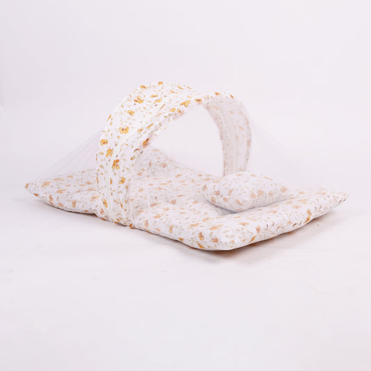 Organic Cotton Muslin Foldable Mosquito Net Bedding | Bloom