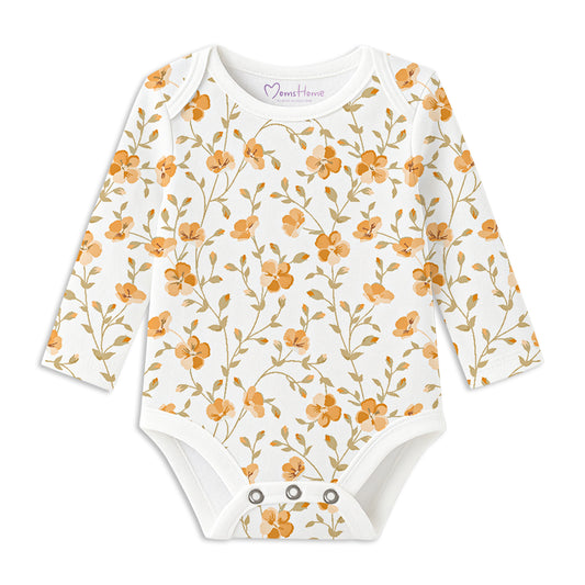 Organic Cotton New Born Baby Full Sleeve Onesie | Newborn Onesie | New Born Baby Dress | 0-12 Months | Pack of 1