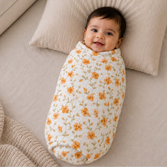 Organic Cotton Baby Muslin Cloth Swaddle | 0-12 Months | 100x100 CM | Bloom, Unicorn, Monkey, Rainbow, Dinosaur | Pack of 5