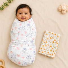 Baby Muslin Cloth Swaddle | 100X100 CM | 0-12 Months | Pack of 2