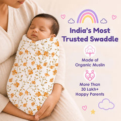 Baby Muslin Cloth Swaddle | 100X100 CM | 0-12 Months | Pack of 2