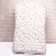 Baby Quilt Organic Cotton | Baby Blanket | 100x150 CM | 0-5 Year | Blossom | Pack of 1