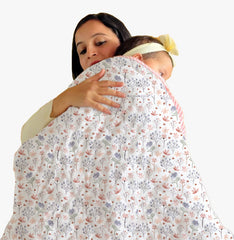 Baby Quilt Organic Cotton | Baby Blanket | 100x150 CM | 0-5 Year | Blossom | Pack of 1
