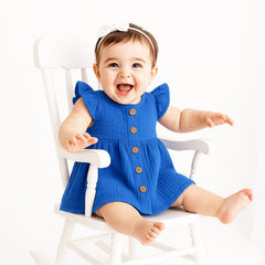 Organic Cotton Girls Frock | Comfortable & Stylish Ribbed Frock For Toddlers | Pack of 1