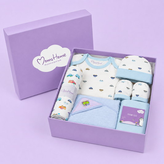 Hospital Kit for Newborn baby | New Born Baby Home Coming Outfit | Organic Cotton Gift Set | 0-6 Months | 25 Items | Mixed Designs
