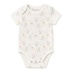 Organic Cotton Baby Full & Half Sleeve Onesie | Unisex Baby Romper Dress | Bunny | Pack of 2
