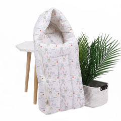 Organic Cotton Muslin Sleeping cum Carrying Nest Bag | 0-3 Months | Bunny | Pack of 1