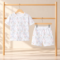 T-Shirt & Shorts Co-ord Set for Kids | Elegant & Comfortable Summer Wear | Organic Cotton Clothing Set | Bunny | Pack of 1