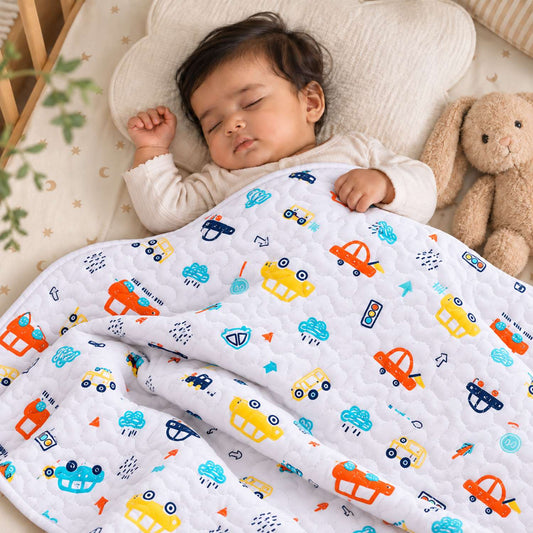 Ac Quilt Blanket cum Bedspread | 0-3 Years | 100X120 cm | Machine Washable | New Car