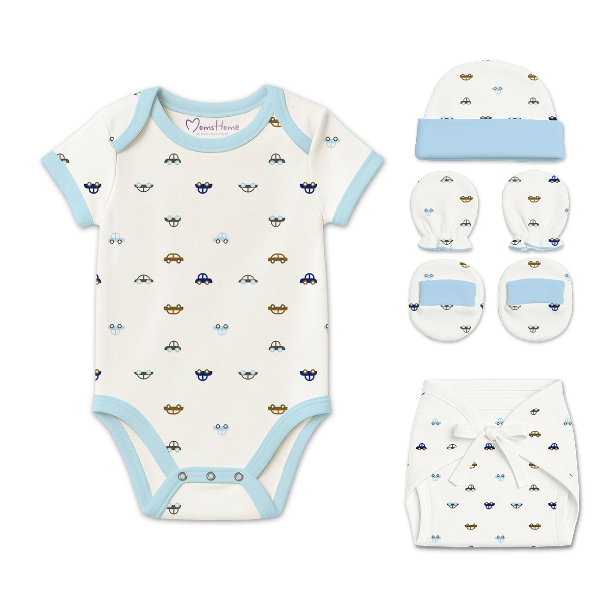Baby Home Coming Outfit |  New Born Essential Clothes Set | Baby Shower Gift Hamper | Pack of 5