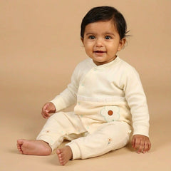 Organic Cotton Full Body Winter Romper for Babies | Soft & Warm Baby Romper | 0-6 Months | Flower | Pack of 1