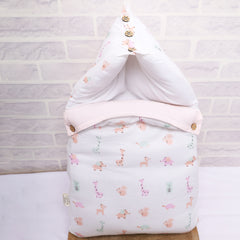 Baby Sleeping Bag And Carry Nest | Cotton Bedding Set For Infants And New Born Baby | Portable And Travel Friendly | 0-6 Months