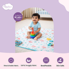 Organic Muslin Baby Play Mat | Soft Cotton Baby Floor Mat for Newborns & Toddlers | Washable & Skin-Friendly Playmat | 100x100 CM