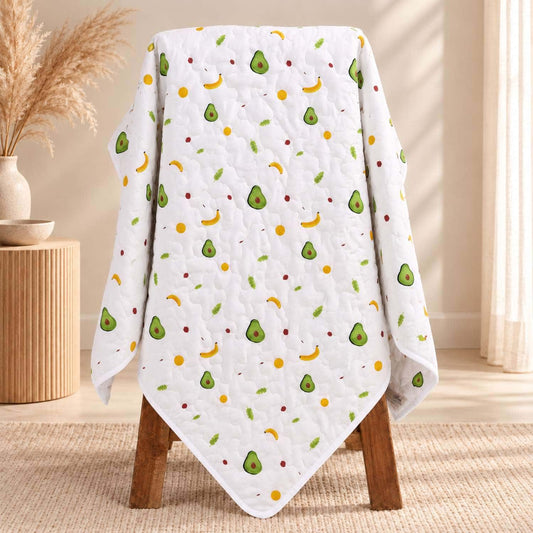 All Season Ac Quilt Blanket cum Bedspread | 0-3 Years | 100X120 cm | Machine Washable | Pack of 1