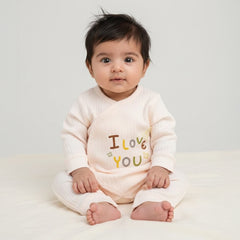 Organic Cotton Full Body Winter Romper for Babies | Soft & Warm Baby Romper | 0-6 Months | Pack of 1