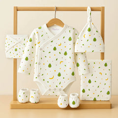 Organic Cotton Premature Baby Clothing Set | Preemie Baby Essential Clothes for Boys & Girls | Baby Shower Gift Hamper | Avocado | Pack of 6