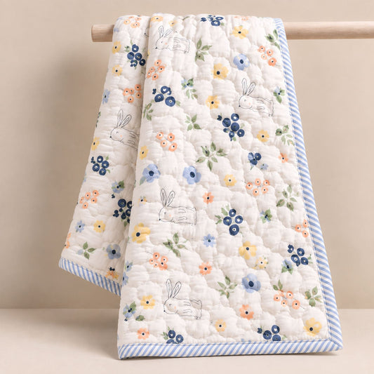 Baby Quilt Organic Cotton | Blanket | 100x150 CM | 0-5 Year | Pack of 1