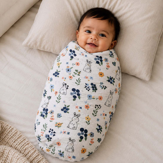 Organic Cotton Baby Muslin Cloth Swaddle | 0-12 Months | 100x100 CM | Pack of 1