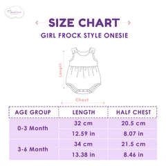 Girls Frock Style Onesie | Stylish Organic Cotton Baby Dress Bodysuit for Newborn & Infant Girls | Snap Button Romper for Babies | 0-6 Months | Pack of 2