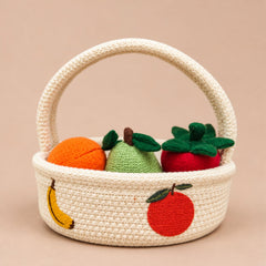 Knitted Toys Basket | Baby Birthday Gift | Baby Shower Gift Set | Pack of 4