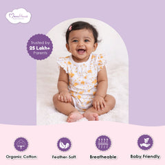 Baby Organic Cotton Onesie | Bloom & Little Heart | Pack of 2