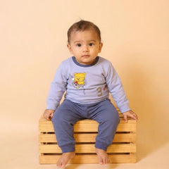 Winter Warm Full Sleeve Co-ord Sets For Baby | Cotton Baby Clothing Set | Blue | 3-12 Months | Set of 1