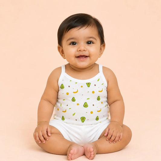 Baby Girl Vest | Soft Organic Cotton Sleeveless Top For Newborn, Infant & Toddler Girls | Pack of 1