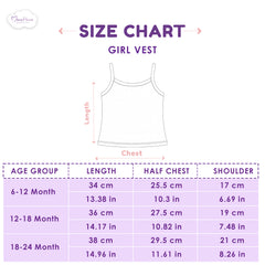 Baby Girl Vest | Soft Organic Cotton Sleeveless Top For Newborn, Infant & Toddler Girls | Pack of 1